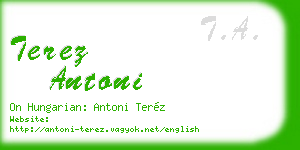 terez antoni business card